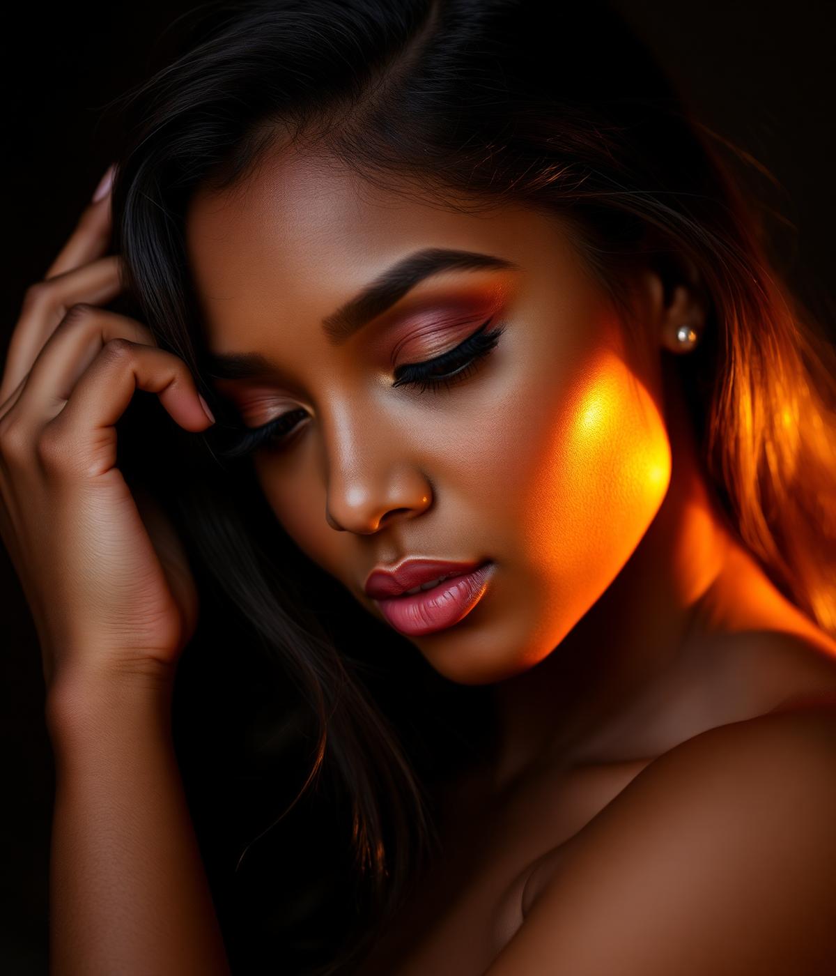 Editorial close-up of luxury hair